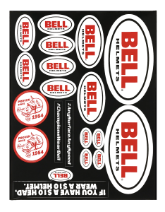 Bell Helmets Racing Decal Sheet 3" Ovals For Motorcycle Helmets,Toolboxes